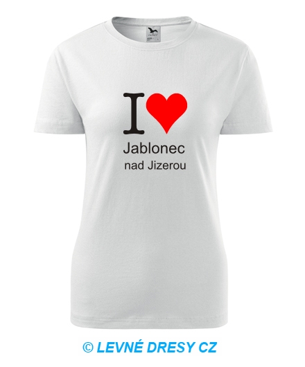 Dámské tričko I love Jablonec nad Jizerou