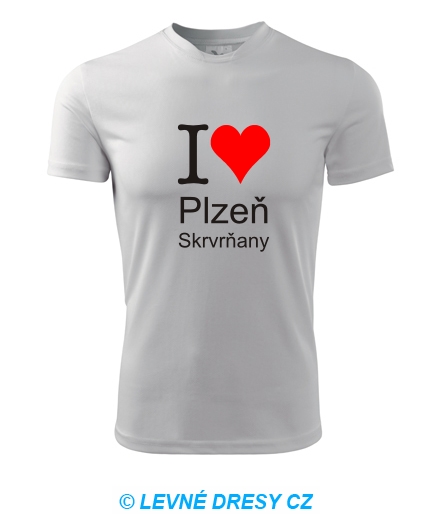 Tričko I love Plzeň Skvrňany