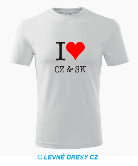 Tričko I love CZ & SK