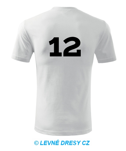 Tričko s číslem 12