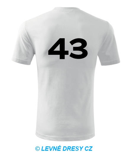 Tričko s číslem 43