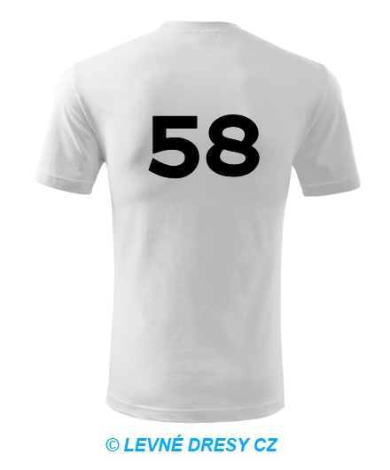 Tričko s číslem 58