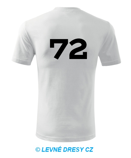 Tričko s číslem 72