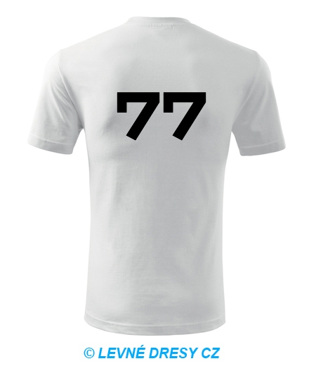 Tričko s číslem 77
