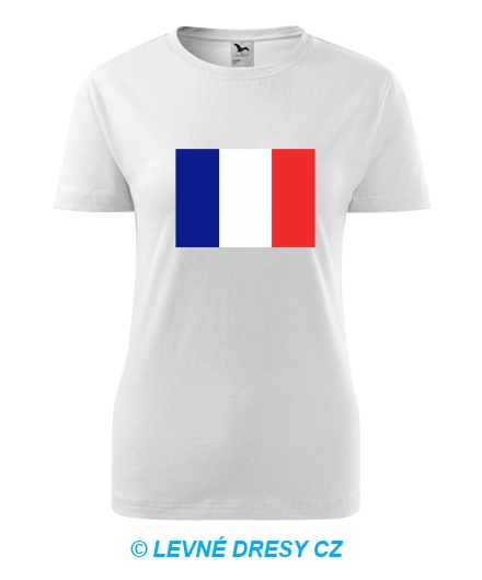 Dámské tričko s francouzskou vlajkou