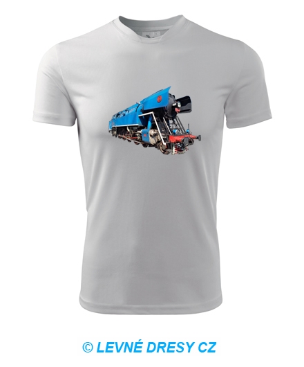 Tričko s parní lokomotivou papoušek