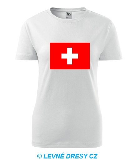 Dámské tričko se švýcarskou vlajkou