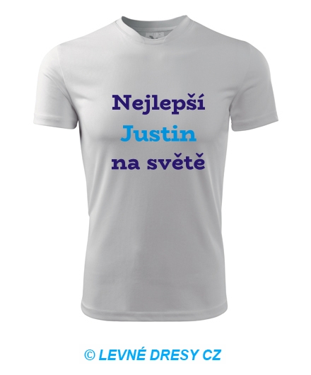 Tričko nejlepší Justin na světě